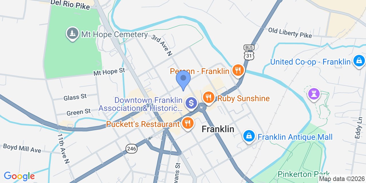 Map location for Baxter Estate Law, LLC