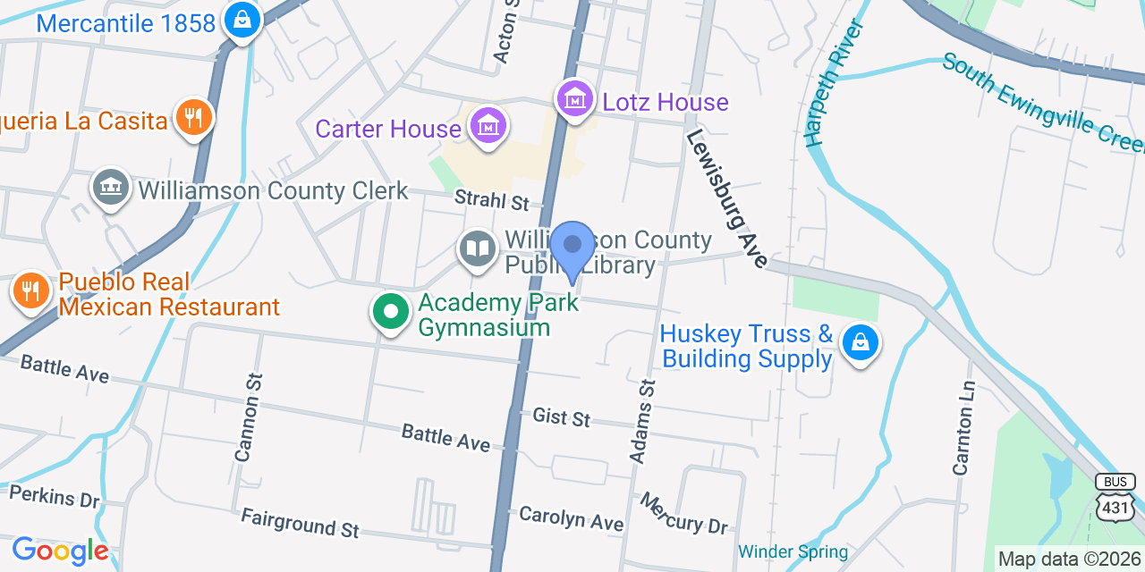 Map location for Garrett Talley & Thorington